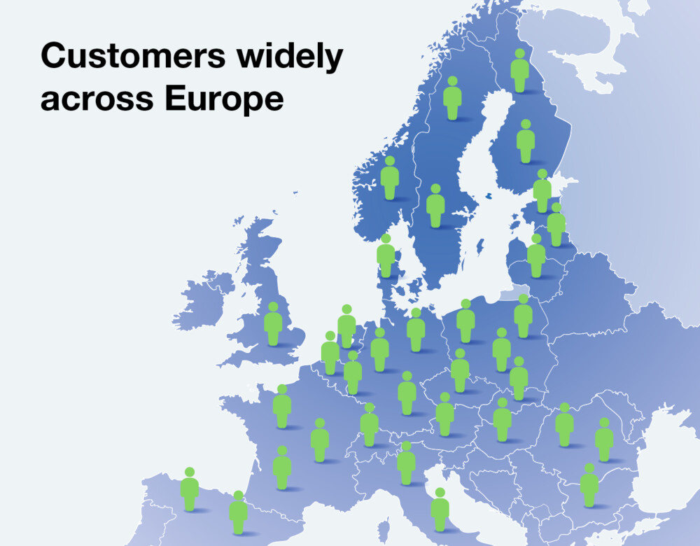 Meconetilla asiakkaita ympäri Eurooppaa